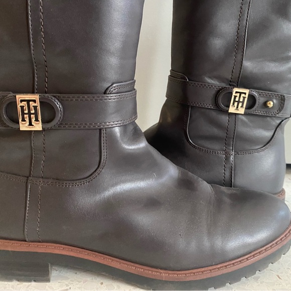 Tommy Hilfiger brown tall ridging boot - Picture 4 of 7